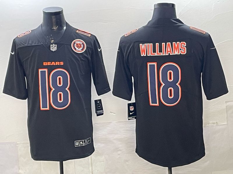 Men 2026 Nike Chicago Bears #18 Williams Black Limited NFL Jersey style 003->more ncaa teams->NCAA Jersey